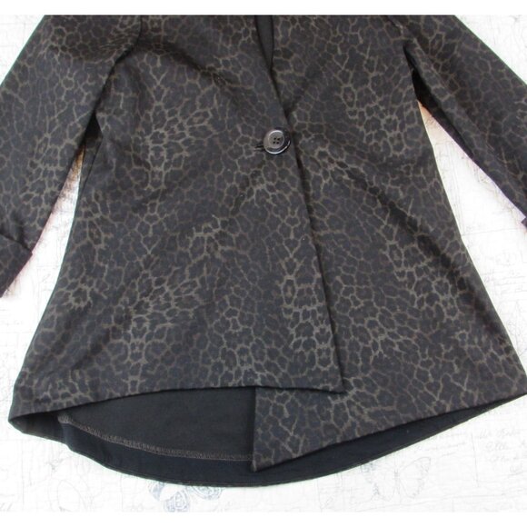 NEW PURE Essence Art-to-Wear lagenlook whimsygoth leopard ponte jacket S - Picture 5 of 6